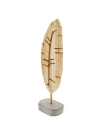Set de piezas decorativas Blatt, 3 pzas., Figura: madera de Paulownia, Gris, madera de Paulownia, Set de diferentes tamaños