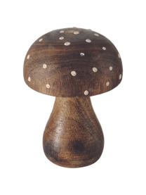 Champignons décoratifs en bois Pucky, 3 élém., Bois, Brun, blanc, Lot de différentes tailles