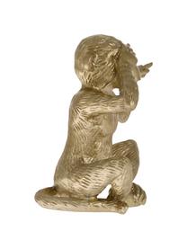 Dekoracja Monkey, Poliresing, Odcienie złotego, S 15 x W 15 cm
