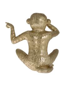 Dekoracja Monkey, Poliresing, Odcienie złotego, S 15 x W 15 cm