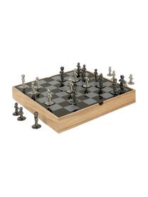 Jeu d'échecs Buddy, 33 élém., Bois de frêne, gris, couleur argentée, larg. 33 x haut. 4 cm