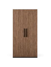 Modulární skříň ve vzhledu ořechového dřeva s otočnými dveřmi Simone, šířka 100 cm, více variant, Vzhled ořechového dřeva, černá, Interiér Basic, výška 200 cm