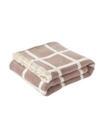 Geruite plaid Edison met franjes, 100% katoen

Het in dit product gebruikte materiaal is getest op schadelijke stoffen en gecertificeerd volgens STANDARD 100 door OEKO-TEX®, 5726CIT, CITEVE., Beige, crèmewit, B 130 x L 170 cm