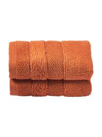 Serviette de toilette avec bordure décorative Luxe, tailles variées, 100 % coton
qualité supérieure, 600 g/m²

Le matériau est certifié STANDARD 100 OEKO-TEX®, 8135CIT, CITEVE, Orange, Serviettes invité XS, larg. 30 x long. 50 cm , 2 pièces