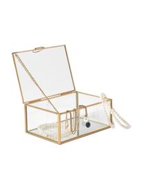 Caja de vidrio Lirio, Transparente, latón, An 14 x F 10 cm