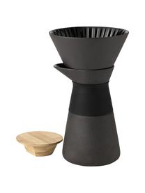 Kaffeebereiter Theo matt, Deckel: Bambusholz, Griff: Wärmeisolierendes Silikon, Schwarz, 600 ml