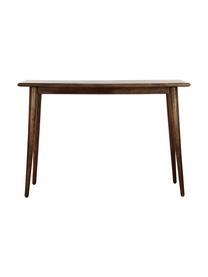 Consola de recibidor de madera de maciza Oscar, Madera de mango maciza pintada, Marrón oscuro, An 110 x Al 75 cm