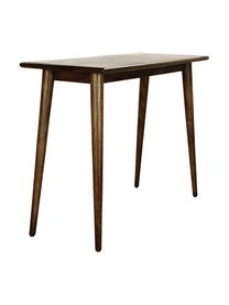 Consola de recibidor de madera de maciza Oscar, Madera de mango maciza pintada, Marrón oscuro, An 110 x Al 75 cm
