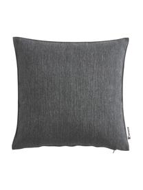 Cuscino da esterno grigio scuro Olef, 100% cotone, Grigio scuro, Larg. 45 x Lung. 45 cm