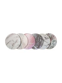 Kork-Untersetzer Cara in Marmor-Optik, 6er-Set, Kork, beschichtet, Marmor-Optik, Ø 10 cm