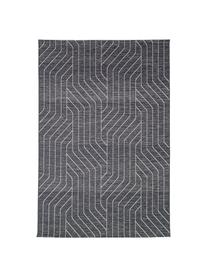 In- & Outdoor-Teppich Rhythm mit Samt-Effekt, 100% Polypropylen, Dunkelblau, Cremeweiß, B 115 x L 170 (Größe S)