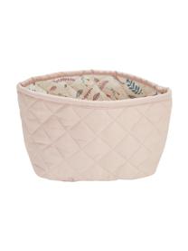 Opbergmandenset Pressed Leaves van biokatoen, 2-delig, Bekleding: 100% biokatoen, Roze, crèmewit, meerkleurig, patroon, Set met verschillende formaten