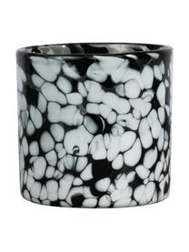 Kerzenhalter Calore aus Glas, 2 Stück, Glas, Schwarz, Weiß, Ø 10 x H 10 cm