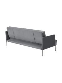 Canapé convertible 3 places Fluente, Velours gris foncé, larg. 220 x long. 86 cm