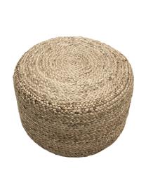 Pouf en jute artisanal Bono, Brun, Ø 50 x haut. 36 cm