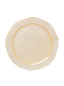 Platos llanos de vidrio Vanilla, 6 uds., Vidrio, Dorado, Ø 28 x Al 2 cm