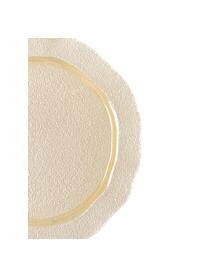 Platos llanos de vidrio Vanilla, 6 uds., Vidrio, Dorado, Ø 28 x Al 2 cm