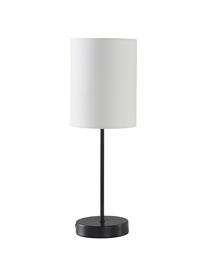 Klassische Nachttischlampen Seth, 2 Stück, Lampenschirm: Textil, Lampenfuß: Metall, lackiert, Schwarz, Weiß, Ø 15 x H 45 cm