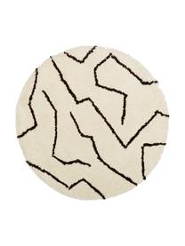 Ręcznie tuftowany okrągły dywan z długim włosiem Davin, Beżowy, Ø 150 cm (Rozmiar M)