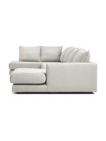 DIvano da soggiorno Tribeca, Rivestimento: 100% poliestere Il rivest, Struttura: legno di pino massiccio, Piedini: legno massiccio di faggio, Tessuto greige, Larg. 356 x Prof. 195 cm, chaise-longue a sinistra