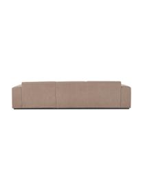 Canapé d'angle 4 places brun Melva, Tissu taupe, larg. 319 x prof. 196 cm, méridienne à droite