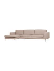 Rohová sedačka s kovovými nohami Cucita (4místná), Taupe, Š 302 cm, H 163 cm, levé rohové provedení