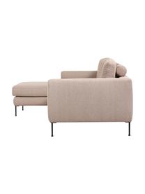 Rohová sedačka s kovovými nohami Cucita (4místná), Taupe, Š 302 cm, H 163 cm, levé rohové provedení