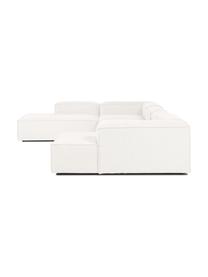 Canapé lounge modulable Lennon, Tissu beige, larg. 418 x prof. 68 cm, méridienne à gauche