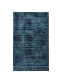 Ručně tkaný viskózový koberec Jane, Tmavě modrá, Š 200 cm, D 300 cm (velikost L)