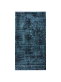 Tappeto in viscosa tessuto a mano Jane, Retro: 100% cotone, Blu scuro, Larg. 160 x Lung. 230 cm  (taglia M)