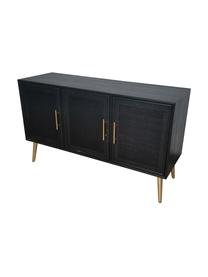 Enfilade rustique Cayetana, Noir, larg. 120 x haut. 71 cm
