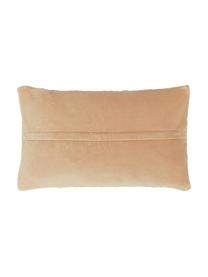 Housse de coussin rectangulaire velours brun clair Sina, Velours (100 % coton), Brun clair, larg. 30 x long. 50 cm