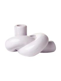 Svícen Nodo, Kamenina, Fialová, lesklá, Š 16 cm, V 9 cm