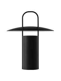 Stmívatelná stolní LED lampa s USB portem Rav, Potažený kov, Černá, Ø 22 cm, V 24 cm