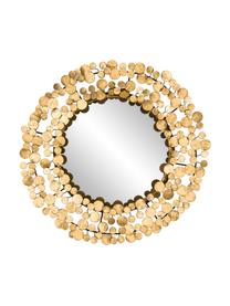 Okrągłe lustro ścienne z metalową ramą Penny, Odcienie złotego, Ø 64 x G 5 cm