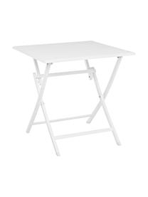 Inklapbaar tuintafel Elin, 70 x 70 cm, Gepoedercoat aluminium, Wit, B 70 x D 70 cm