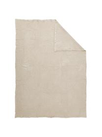 Couvre-lit en coton gaufré Lois, 100 % coton, Beige, larg. 180 x long. 260 cm (pour lits jusqu'à 140 x 200 cm)