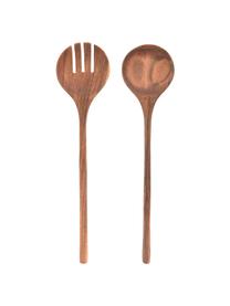Couverts à salade en bois Yanila, 2 élém., Bois d'acacia, huilé, Bois d'acacia, long. 30 cm