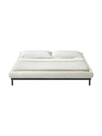 Polsterbett Meya ohne Kopfteil, Bezug: Fein strukturierter Webst, Korpus: Metall, pulverbeschichtet, Webstoff Beige, B 140 x L 200 cm