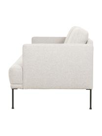 Sofa z metalowymi nogami Fluente (3-osobowa), Tapicerka: 80% poliester, 20% ramia , Stelaż: lite drewno sosnowe z cer, Nogi: metal malowany proszkowo, Beżowa tkanina, S 196 x G 85 cm