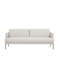 Sofa z metalowymi nogami Fluente (3-osobowa), Tapicerka: 80% poliester, 20% ramia , Stelaż: lite drewno sosnowe z cer, Nogi: metal malowany proszkowo, Beżowa tkanina, S 196 x G 85 cm