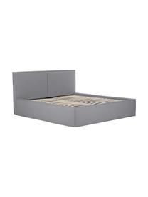 Gestoffeerd bed Dream met opbergruimte, Bekleding: polyester (gestructureerd, Frame: massief grenenhout, FSC-g, Geweven stof donkergrijs, B 180 x L 200 cm