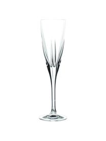Champagneglazen Fusion met reliëf, 6 stuks, Glas, Transparant, Ø 7 x H 24 cm, 170 ml