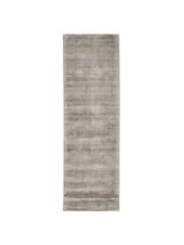 Tapis de couloir en viscose tissé main Jane, Taupe, larg. 80 x long. 200 cm