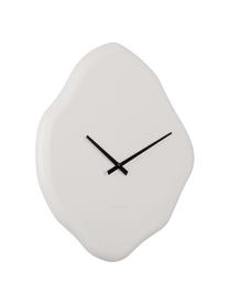 Reloj de pared con forma orgánica Organic Diamond, Poliresina, Blanco, An 35 x Al 38 cm