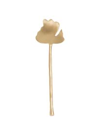 Handgemaakte saladebestekken Leaves, set van 2, Messing, Mat messingkleurig, B 6 x L 28 cm
