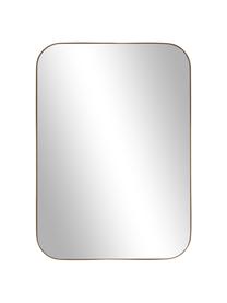 Eckiger Wandspiegel Lily mit goldfarbenem Metallrahmen, Rahmen: Metall, Spiegelfläche: Spiegelglas, Rückseite: Mitteldichte Holzfaserpla, Goldfarben, B 50 x H 70 cm
