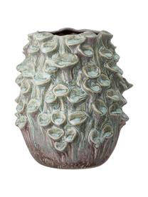 Jarrón artesanal de gres Rigo, Gres, Verde, Ø 22 x Al 24 cm