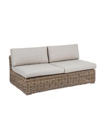 Sofa ogrodowa Coraline (2-osobowa), Tapicerka: 100% polipropylen, Stelaż: aluminium malowane proszk, Beżowy, jasny brązowy, S 163 x G 98 cm