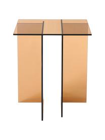Sklenený odkladací stolík Anouk, Sklo, Hnedá, priehľadná, Š 42 x V 50 cm